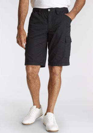 Man's World Cargobermudas MANS WORLD, Herren, Gr. 44, N-Gr, schwarz, Obermaterial: 100% Baumwolle, unifarben, normal kniebedeckend, Hosen Cargobermudas, auch in G
