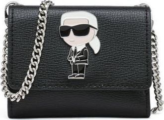 Karl Lagerfeld Wallet On Chain in Black/black Multi at Nordstrom