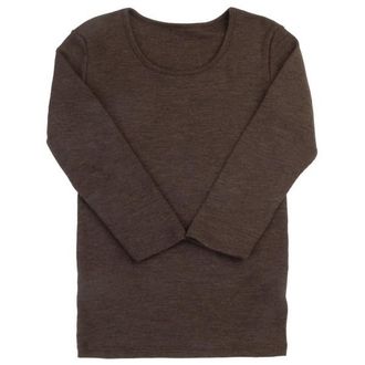 Joha Bouse with 3/4 Sleeves Merinounterw&auml;sche f&uuml;r Damen | braun