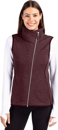 Cutter & Buck Mainsail Sweater-Knit Womens Full Zip Vest