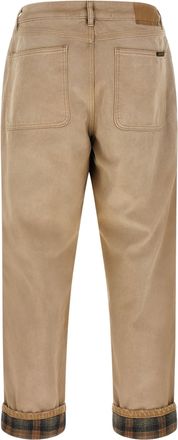 Golden Goose Mens Beige Cotton Casual Pants