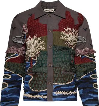 Baziszt Giacca Escape con ricamo - Grigio