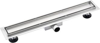 Saniclass 2.0 douchegoot 120cm - met tegelrooster - met vloerflens - RVS