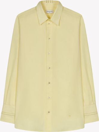 Serena Bute Cotton Oversized Shirt - Butter Yellow