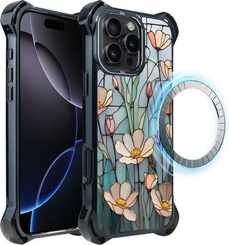 OEM Funda Ibizu Dropguard Ultra Para Iphone 16 Pro Max Con Magsafe, Colores De Cristal, Wildflower Whisper
