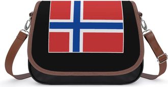 Generic Norway Flag Womens Crossbody Bag Fashion Shoulder Handbags Message Tote Bag with Adjustable Strap