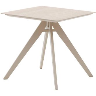 Hesperide Hesperide - Mesa De Jard&iacute;n Terzano Cuadrada De Aluminio Vainilla Y Arcilla Para 2 Personas - Hesp&eacute;ride