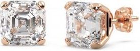 Allurez 0.50ct. Asscher-Cut Diamond Stud Earrings 14kt Rose Gold (G-H, VS2-SI1)