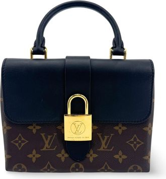 Louis Vuitton Locky Monogram Canvas With Leather Black Canvas Handbag (Pre-Owned)
