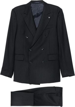 Tagliatore Double Breasted Suits, male, Blue, Size: M Double-breasted Suit
