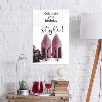 Queence Metallbild »Celebrate Style« Schriftzug Schriftzüge Schuhe 1 Stk. tlg. Stahlschilder
