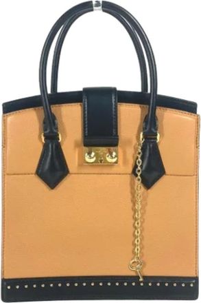Louis Vuitton Tweedehands leren Louis Vuitton tassen - Dames - Vintage Handtas - Beige - ONE Size - Leer - Vintage