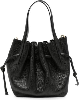 Yuzefi Scallop Mini Tote - Dames - Schoudertassen - Zwart - ONE Size - Leer - Tassen
