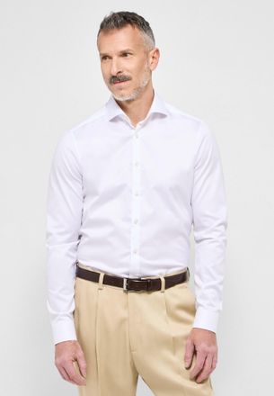 Eterna Langarmhemd ETERNA SUPER SLIM, Herren, Gr. 38, Normalgr&ouml;ssen, wei&szlig;, Twill, 100% Baumwolle, schmal, Manschette, Hemden Langarmhemd, NON IRON (b&uuml;gelfrei