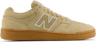 New Balance Unisex NB Numeric 480 en Beige/Blanco, Gamuza/Malla, Talla 40.5