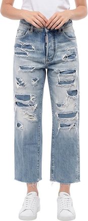 Dsquared2 Blue Straight High Rise Jeans