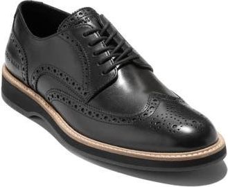 Cole Haan Morse Grand Wingtip Derby in Black /Black /Gray Pinstripe at Nordstrom Rack, Size 11.5