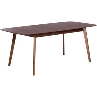 Beliani Tavolo da pranzo cucina impiallacciato allungabile 150/190 x 90 cm Noce scuro Madox