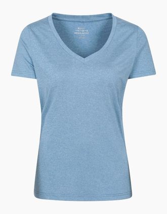 Mountain Warehouse Womens Mountain Warehouse Womens/Ladies Vitality V Neck T-Shirt - Blue - Size: 18