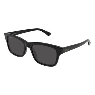 Gucci Rechthoekige Zonnebril - Heren - Accessoires - Zwart - Maat: 54 MM