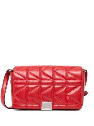 Karl Lagerfeld K/Kuilt shoulder bag - women - Calf Leather/Polyester/Polyurethane/Recycled Polyester - One Size - Red