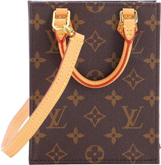 Louis Vuitton Brown Monogram Canvas Petit Sac Plat (Authentic Pre-Loved)