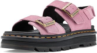 Dr. Martens Zebzag Sandals Womens Dress Sandals Dusty Rose : UK 8 (US Womens 10) M, Leather/Suede