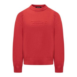 Dsquared2 Sweatshirts, male, Red, Size: L Logo Pullover