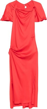 Victoria Beckham Mini-jurk met gedrapeerde schouders - Rood