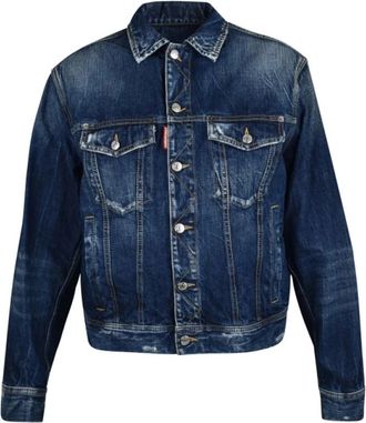 Dsquared2 Be Cool Be Nice Wash L.a. Spijkerjas - Heren - Spijkerjassen - Blauw - XL - Katoen - Jassen