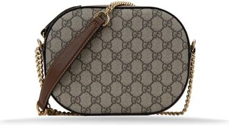 Gucci Stijlvolle leren schoudertas - Dames - Schoudertassen - Beige - ONE Size - Leer - Tassen