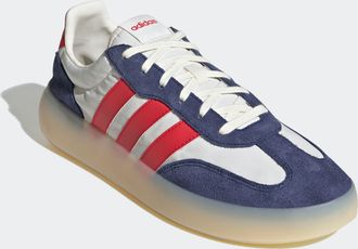 adidas Sneaker ADIDAS SPORTSWEAR BARREDA DECODE, Herren, Gr. 47, weiss (sanftes wei&szlig;, pure ruby, dunkelblau), Leder, Textil, Schuhe Sneaker, inspiriert vom D