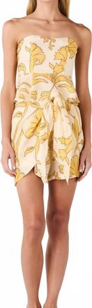 Juan de Dios Bamboleiro Linen Shorts In Yellow