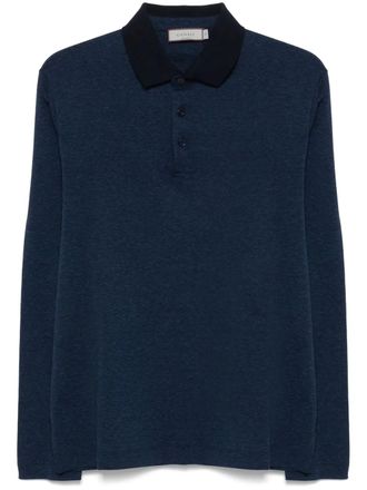 Canali Katoenen poloshirt - Blauw