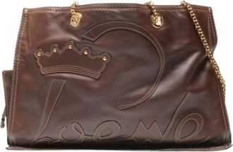Loewe Pre-owned Shoulder Bags, female, Brown, Size: ONE SIZE Pre-owned Fabric Shoulder Bag