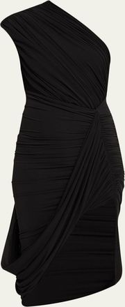 Ronny Kobo Emery Draped One-Shoulder Bodycon Dress