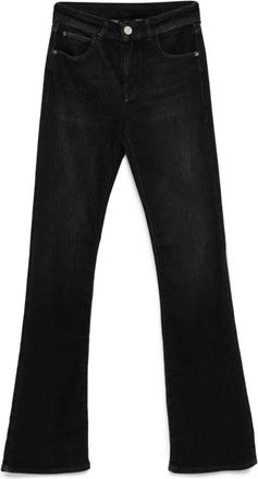 Emporio Armani Zwarte Uitlopende Denim Jeans - Dames - Bootcut Jeans - Zwart - W27 - Denim - Jeans