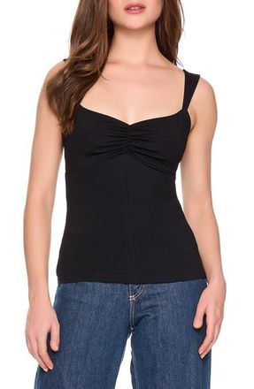 Susana Monaco Gathered Tank in Black at Nordstrom, Size X-Small