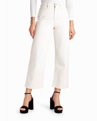 Nicole Miller High Rise Wide Leg Ankle Jean In Off White