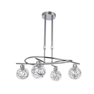 Fabrilamp Fabrilamp - Lampara Modelo Varanasi Cromo 4 Luces