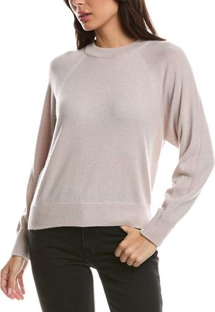 Fort&eacute; Cashmere Rib Trim 100% Cashmere Sweatshirt