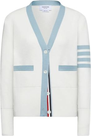 Thom Browne Cardigan con scollo a V - Bianco