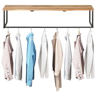Berkfield Home Peg with Live Edge 100x35x22 cm Solid Acacia Wood in Brown | Size: 100 x 35 x 22 cm