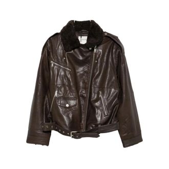 Gestuz Dames, Jassen, Bruin, Maat: 2XS Leer