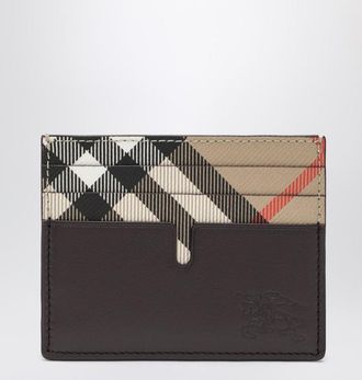 Burberry Pop card holder in beige with Check pattern