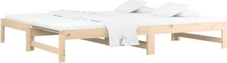 vidaXL Sof&aacute; Cama Extra&iacute;ble Madera Maciza De Pino 2x(80x200) Cm Vidaxl
