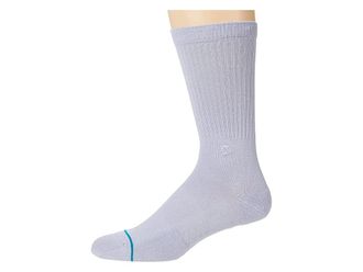 Stance Icon Crew Cut Socks Shoes Lilacice : LG (US Mens Shoe 9-13), Polyester/Nylon/Cotton