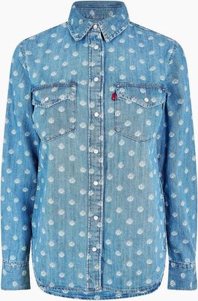 Levi's Womens Iconic Wst Sht - Catt Block Dnm - Size: 14