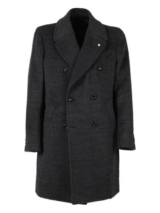 Luigi Bianchi Mantova double-breasted coat - men - Fabric - 54 - Grey