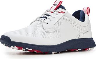 Johnston & Murphy H6-luxe Hybrid Mens Shoes White/Navy Waterproof Full Grain : 11.5 M (D), Leather